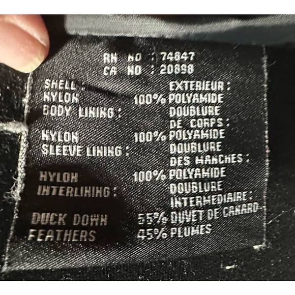 Marc New York Black Down Parka‎ with detachable fur trim hood size L - Picture 7 of 10